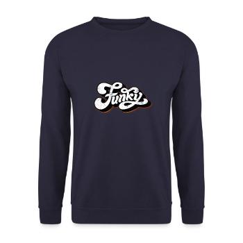 Funky Vintage - Unisex Sweatshirt - navy - Front - Alina (178cm) & Michal (187cm)