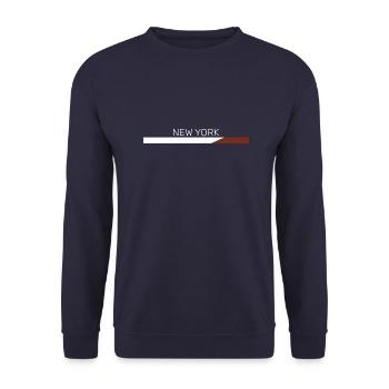 New York - Unisex Sweatshirt - navy - Front - Alina (178cm) & Michal (187cm)