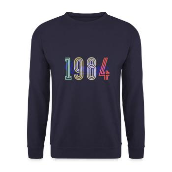 1984 Vintage - Unisex Pullover - Navy - Vorne - Alina (178cm) & Michal (187cm)