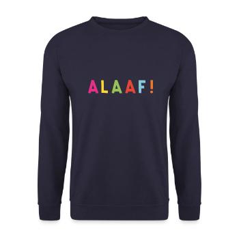 Alaaf - Unisex Pullover - Navy - Vorne - Alina (178cm) & Michal (187cm)