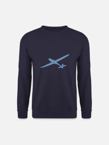 Himmelssegler: Silhouette eines Segelflugzeugs - Unisex Pullover - Navy