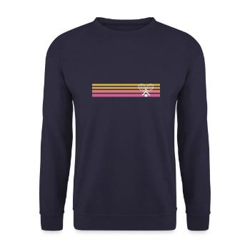 Tennis Vintage Tennis Racket Tennis - Unisex Pullover - Navy - Vorne - Alina (178cm) & Michal (187cm)
