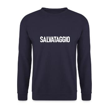 salvataggio - Unisex Pullover - Navy - Vorne - Alina (178cm) & Michal (187cm)