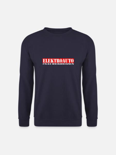 Elektroauto = sauber "heizen" - Unisex Pullover - Navy