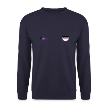 Asexual Pride LGBTQIA+ Design, show your Pride. - Unisex Pullover - Navy - Vorne - Alina (178cm) & Michal (187cm)