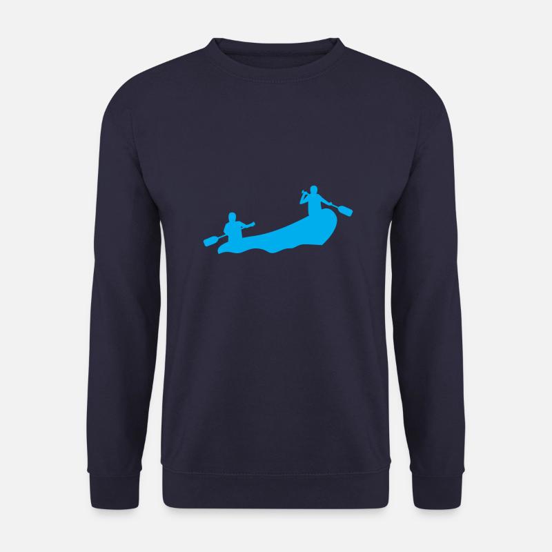 Rafting Silhouette Wildwasser Schlauchboot Fluss - Unisex Pullover - Navy
