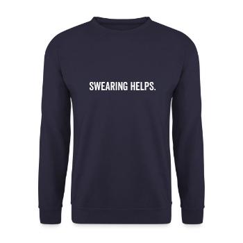 Swearing Helps - Unisex Sweatshirt - navy - Front - Alina (178cm) & Michal (187cm)