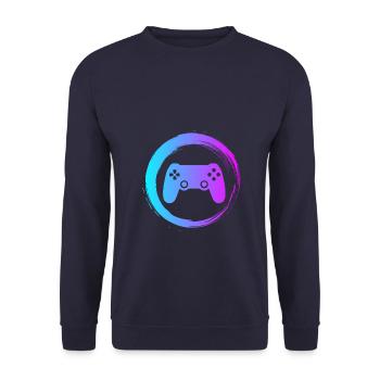 Sporty Hobby Leidenschaft Gaming - Unisex Pullover - Navy - Vorne - Alina (178cm) & Michal (187cm)