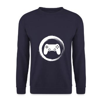 Sporty Hobby Leidenschaft Gaming - Unisex Pullover - Navy - Vorne - Alina (178cm) & Michal (187cm)