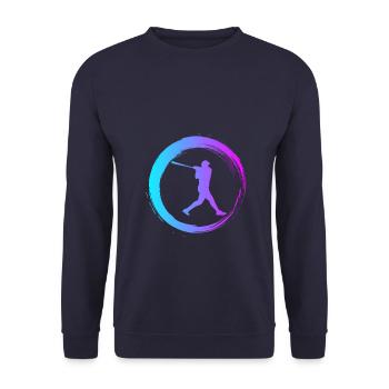 Sporty Hobby Leidenschaft Baseball - Unisex Pullover - Navy - Vorne - Alina (178cm) & Michal (187cm)