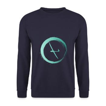 Sporty Hobby Leidenschaft Segelflieger - Unisex Pullover - Navy - Vorne - Alina (178cm) & Michal (187cm)