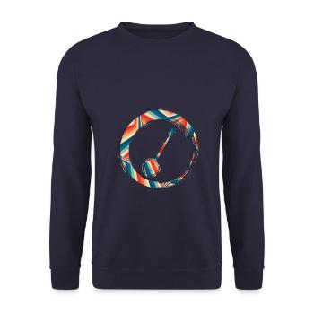 Sporty Hobby Leidenschaft Benjo - Unisex Pullover - Navy - Vorne - Alina (178cm) & Michal (187cm)