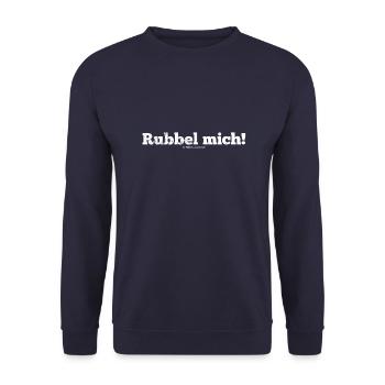 Rubbel mich! - Unisex Pullover - Navy - Vorne - Alina (178cm) & Michal (187cm)