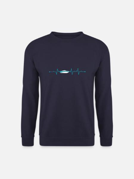 Bootfahren Herzschlag Boot - Unisex Pullover - Navy