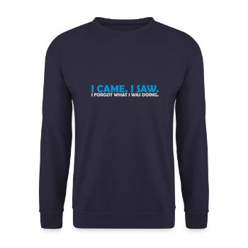 I came saw forget - Unisex Pullover - Navy - Vorne - Alina (178cm) & Michal (187cm)