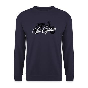 Sei Giorni 6-Tages Rallye Schaltroller 2Takt Italy - Unisex Pullover - Navy - Vorne - Alina (178cm) & Michal (187cm)