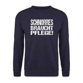Westerwald Spruch Geschenk - Hui Wäller - Unisex Pullover - Navy - Vorne - Alina (178cm) & Michal (187cm)