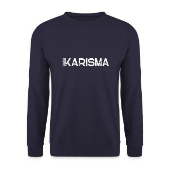 Karisma - Römer 6,23 - Unisex Pullover - Navy - Vorne - Alina (178cm) & Michal (187cm)
