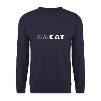 Xtra Tierkatze - Unisex Pullover - Navy - Vorne - Alina (178cm) & Michal (187cm)