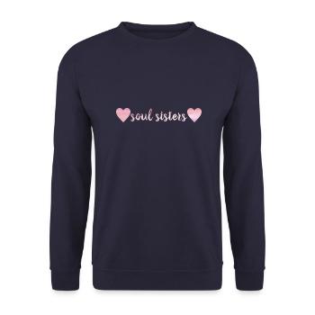 Liebe - Unisex Pullover - Navy - Vorne - Alina (178cm) & Michal (187cm)