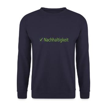 sustainability - Unisex Sweatshirt - navy - Front - Alina (178cm) & Michal (187cm)