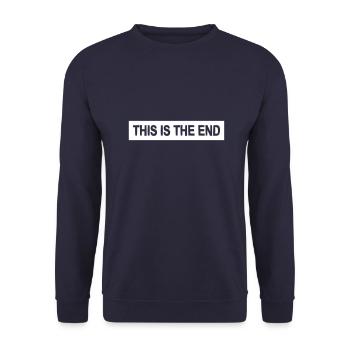 das ende spruch zitat geschenk doors cool genial - Unisex Pullover - Navy - Vorne - Alina (178cm) & Michal (187cm)