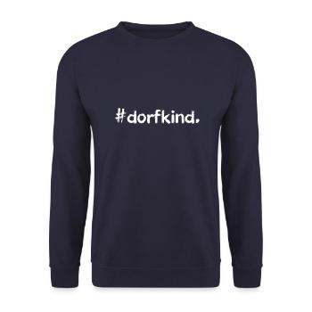 #dorfkind. weiß - Unisex Pullover - Navy - Vorne - Alina (178cm) & Michal (187cm)