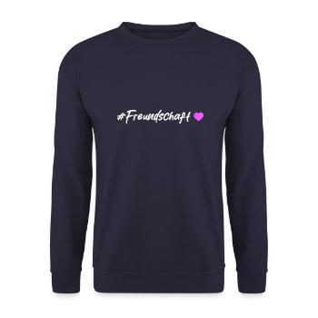 Cœur d’amitié - Sweat-shirt Unisexe - marine - Devant - Alina (178cm) & Michal (187cm)