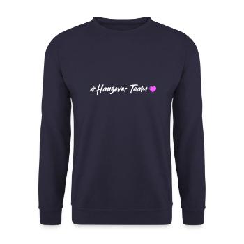 Hangover Team Heart - Unisex Sweatshirt - navy - Front - Alina (178cm) & Michal (187cm)