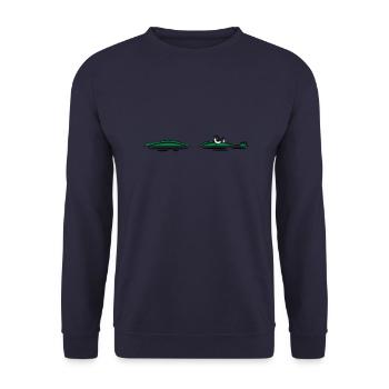 Crocodile lauren water witty - Unisex Sweatshirt - navy - Front - Alina (178cm) & Michal (187cm)