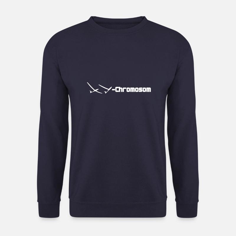 chromosom mann Segelflieger Segelflugzeug Orginal - Unisex Pullover - Navy