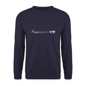 Best Friends - Soul Sisters - Unisex Sweatshirt - navy - Front - Alina (178cm) & Michal (187cm)
