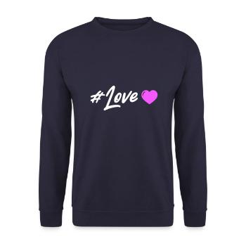Love Heart - Unisex Sweatshirt - navy - Front - Alina (178cm) & Michal (187cm)