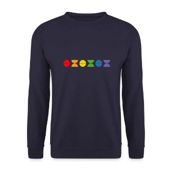 Regenbogen fun - Unisex Pullover - Navy - Vorne - Alina (178cm) & Michal (187cm)