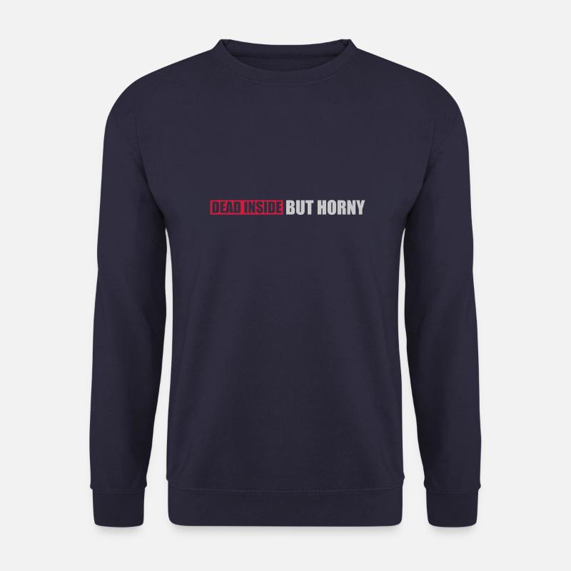 dead inside but horny - Unisex Pullover - Navy