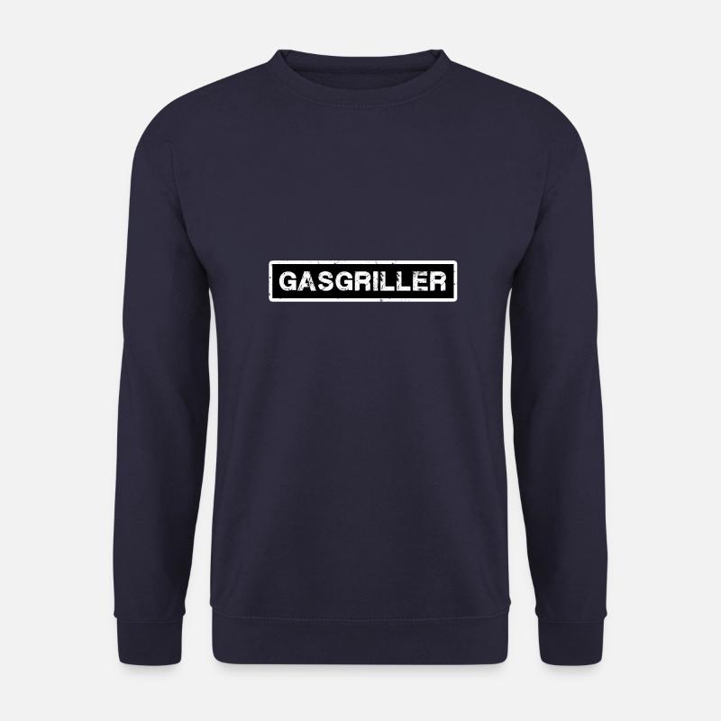 gasgriller,griller,grillen,gas,schwarz,weiss - Unisex Pullover - Navy