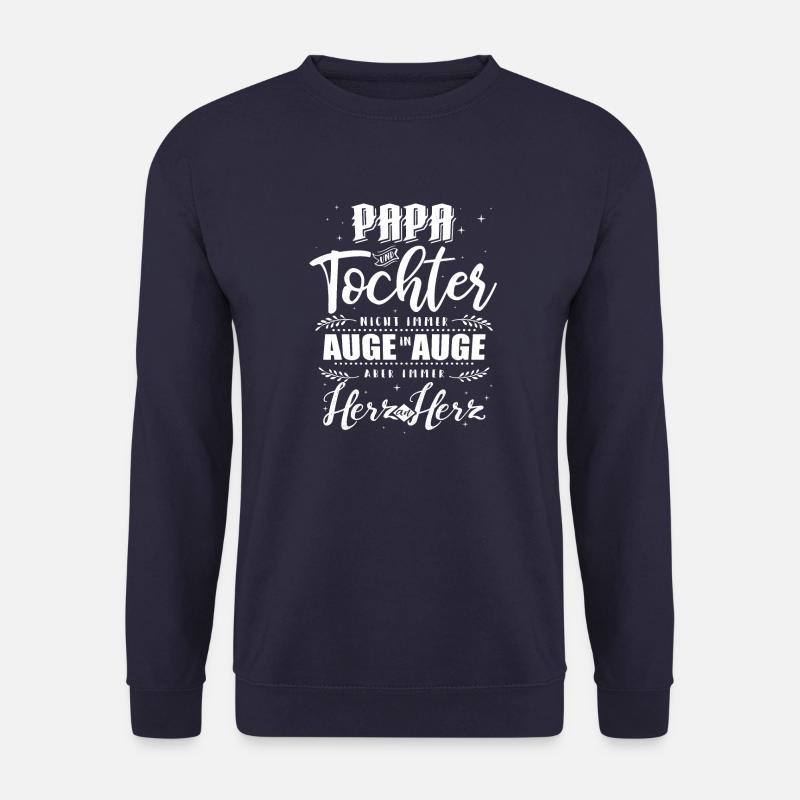 Vater und Tochter Herz an Herz - Unisex Pullover - Navy