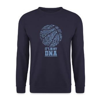 Playing basketball is in my DNA - Unisex Sweatshirt - navy - Front - Alina (178cm) & Michal (187cm)