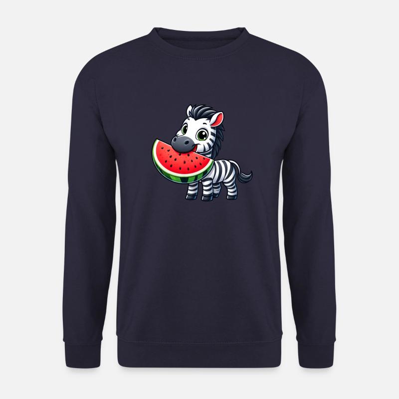 Zebra Melone Wassermelone Frucht Fruchtig - Unisex Pullover - Navy