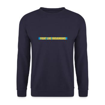 se battre comme citation des ukrainiens - Sweat-shirt Unisexe - marine - Devant - Alina (178cm) & Michal (187cm)