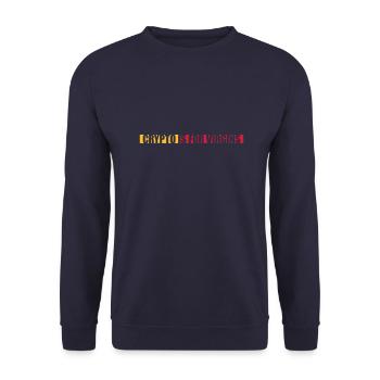 crypto is for virgins - Unisex Sweatshirt - navy - Front - Alina (178cm) & Michal (187cm)