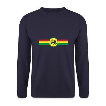 Flag Rasta Reggae Reggaeton Lion - Unisex Sweatshirt - navy - Front - Alina (178cm) & Michal (187cm)