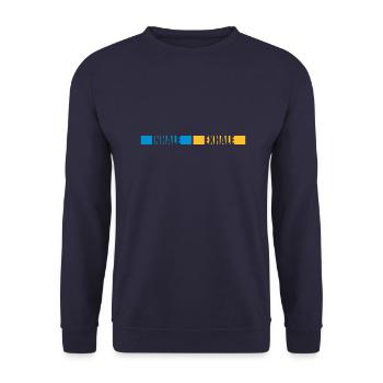 Inspirez expirez Yoga citation - Sweat-shirt Unisexe - marine - Devant - Alina (178cm) & Michal (187cm)