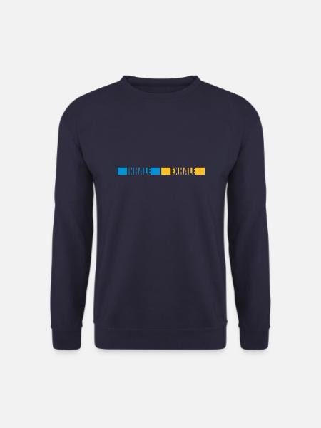 inhale exhale yoga quote - Unisex Sweatshirt - navy