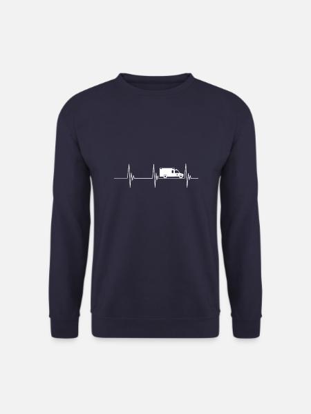 Krankenwagen Puls Notarzt Geschenk Medizin - Unisex Pullover - Navy
