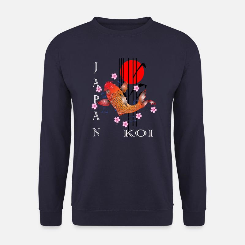 Japan Koi , Zierkarpfen,Fisch,Hobby,Geschenk - Unisex Pullover - Navy