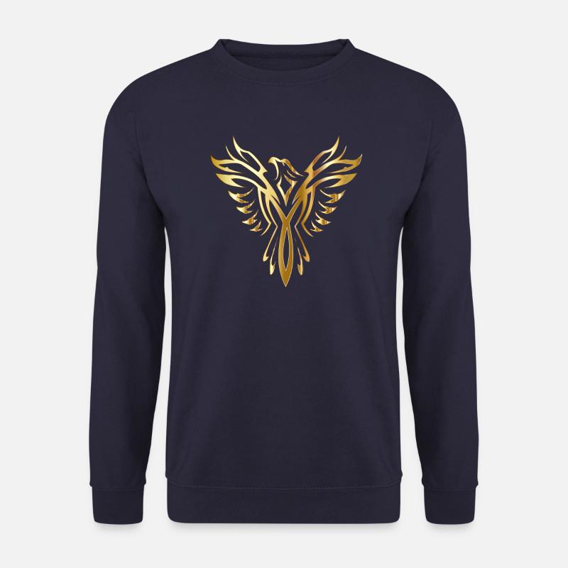 Vogel Phönix Flügel gold - Unisex Pullover - Navy