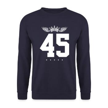 45 Couronne numérique - Sweat-shirt Unisexe - marine - Devant - Alina (178cm) & Michal (187cm)