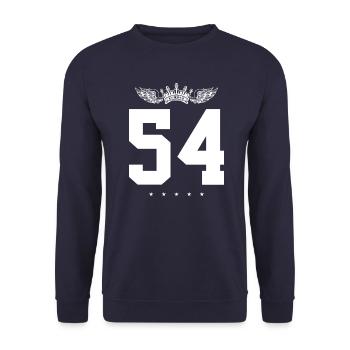 54 Couronne de numéros - Sweat-shirt Unisexe - marine - Devant - Alina (178cm) & Michal (187cm)