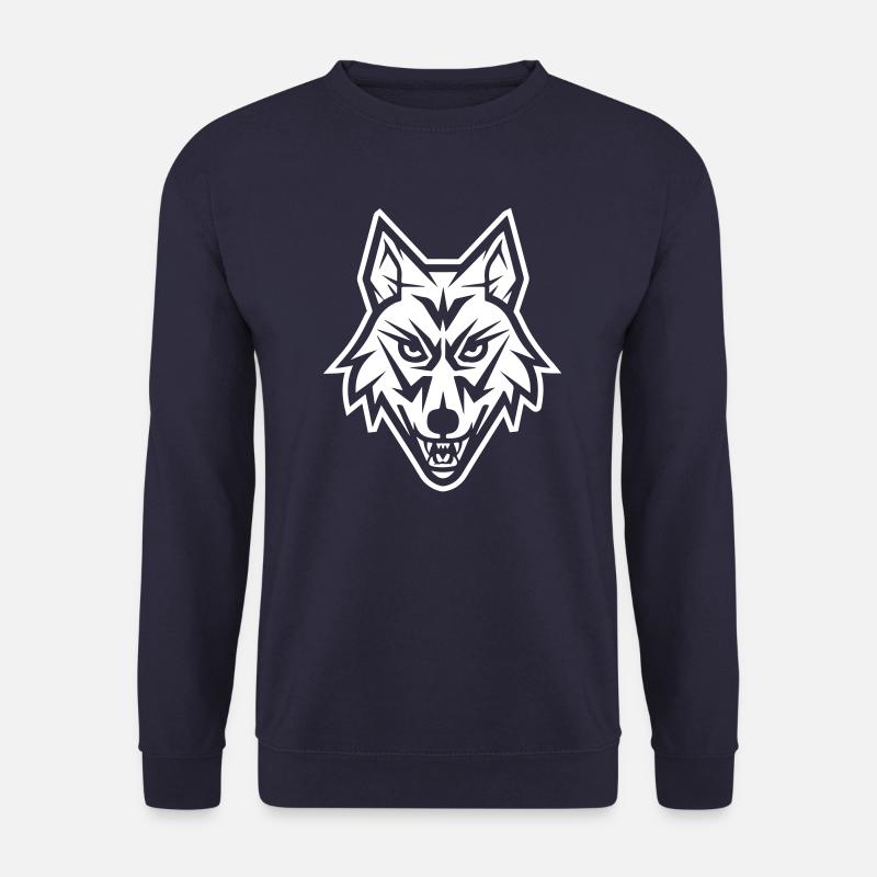 Wolf Tier Kopf - Unisex Pullover - Navy